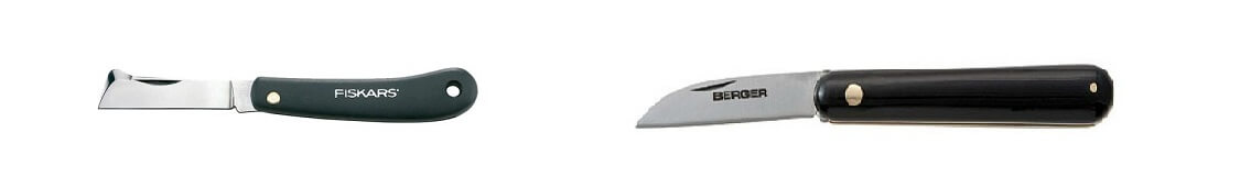 Прививочные ножи Fiskars и Berger