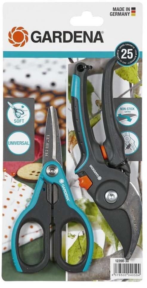 Секатор Gardena Comfort B/M и ножницы SchnippSchnapp (12200-30)