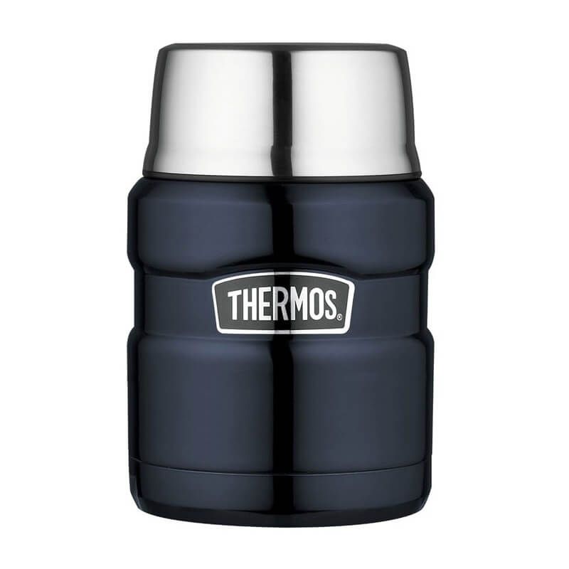 Термос для еды с ложкой 0.47L Thermos Stainless King Food Flask, Midnight Blue, 470 ml 173020