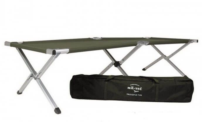 Раскладушка походная алюминиевая MIL-TEC US (190x65см) 14402001