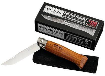 Нож Opinel Inox Lux Bubinga box No.08 226086