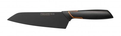 Кухонный нож Fiskars Santoku Edge поварской азиатский 17 см Black 1003097