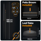 Набір Fiskars OneClick: мітла + граблі для листя + ручка L (1080715) - фото 2