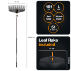 Граблі для листя Fiskars OneClick + ручка L (1080713) - фото 2